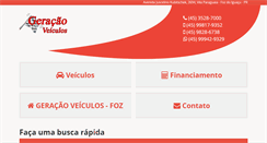 Desktop Screenshot of geracaoveiculosfoz.com.br