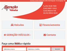 Tablet Screenshot of geracaoveiculosfoz.com.br